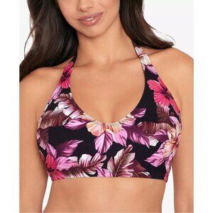 Skinny Dippers Womens Size Medium Floral Mowie Peppermint Bikini Top $90 1945